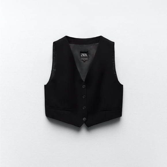 Zara limited edition cropped tailored vest - Picture 2 of 3